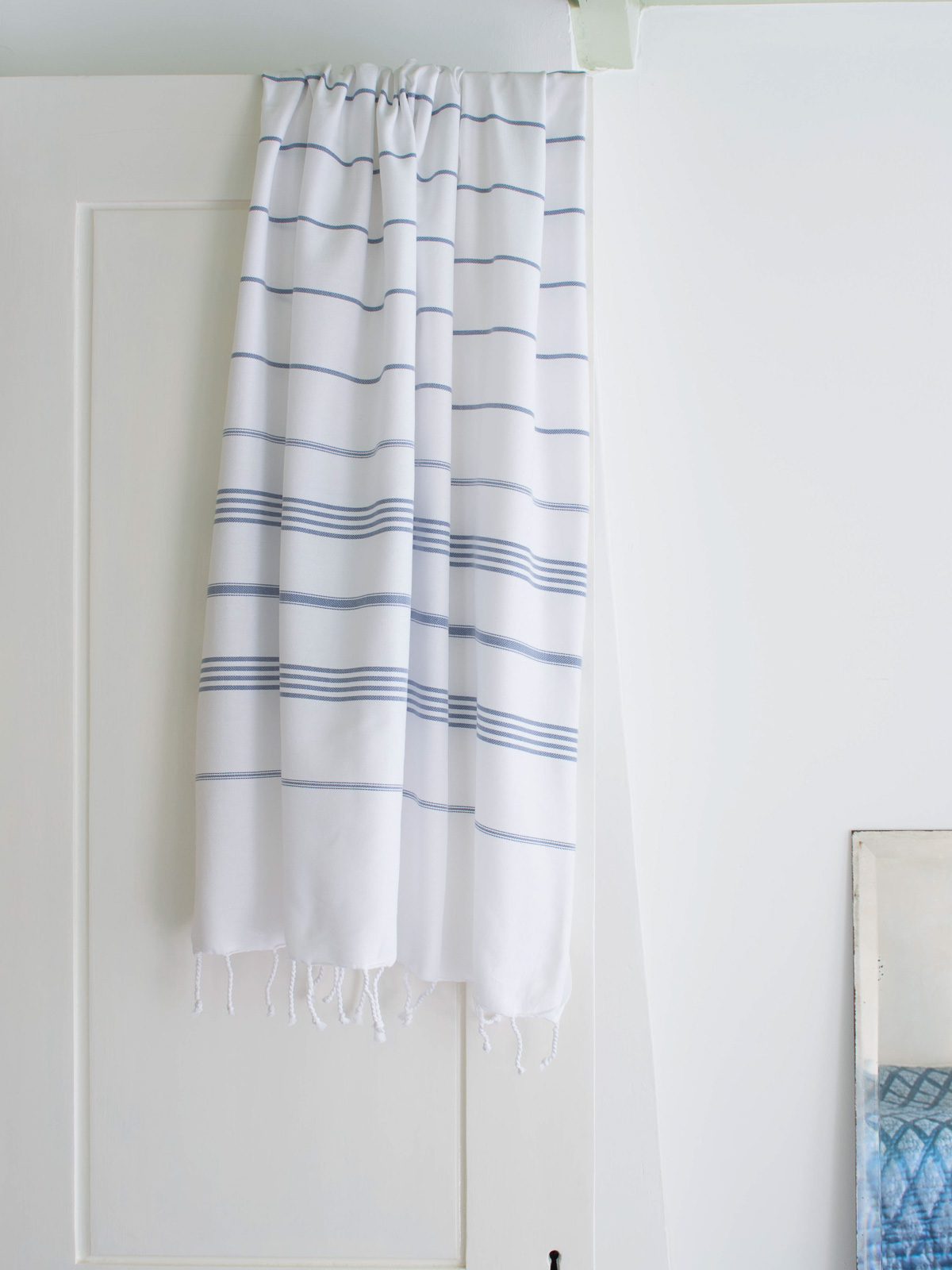 hammam towel white/steel blue